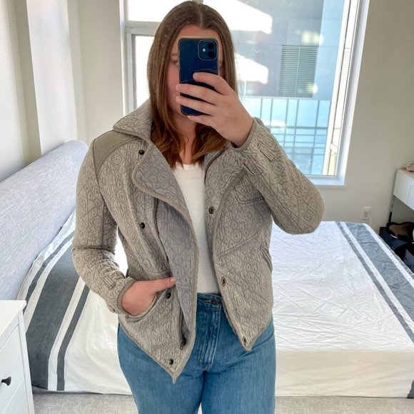 Free People Jackets & Blazers - Free  People Chambray Moto Jacket Blue Denim Size Small